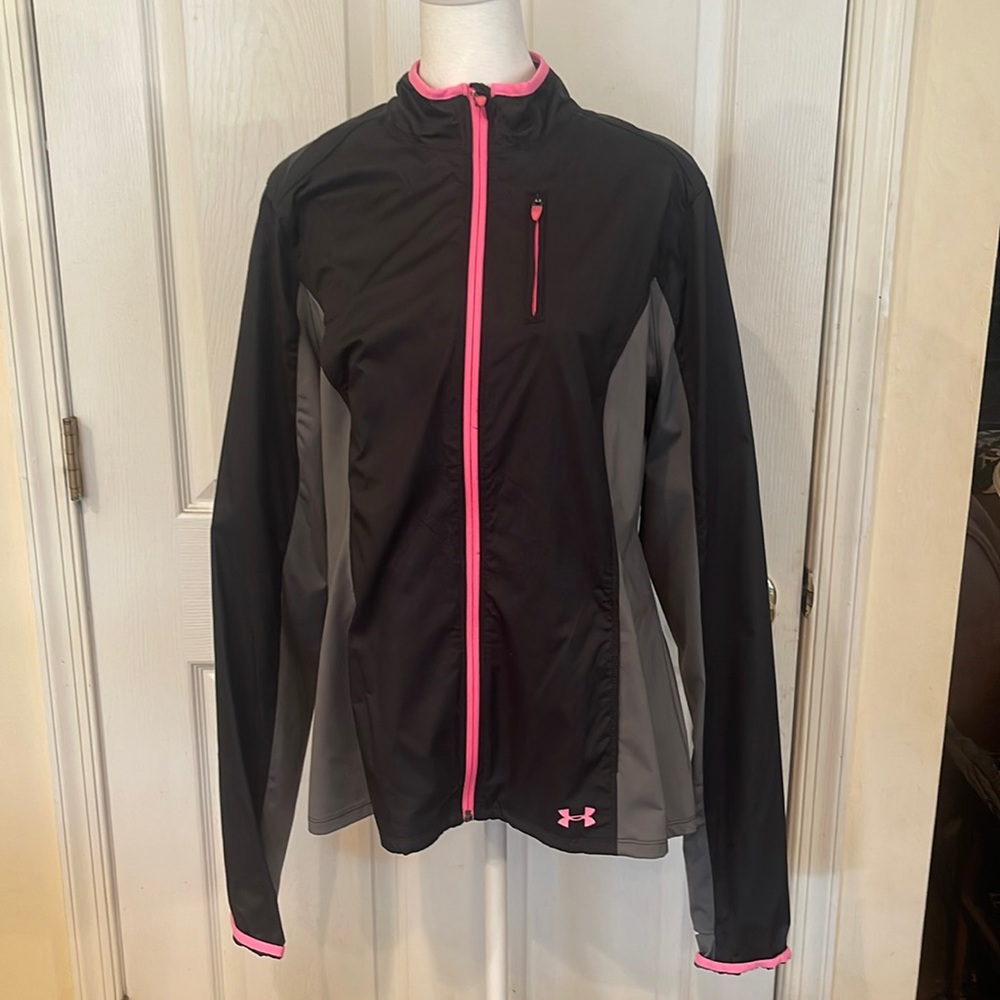 XL Women's Under Armour Cold Gear black and pink jacket